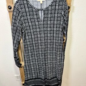 Michael Kors Monochrome Long Sleeve Dress